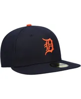 Men's New Era Navy Detroit Tigers Authentic Collection On-Field Road 59FIFTY Fitted Hat