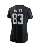 Women's Nike Darren Waller Black Las Vegas Raiders Name and Number T-shirt