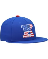 Men's Royal Kansas Jayhawks Patriotic On-Field Baseball Fitted Hat