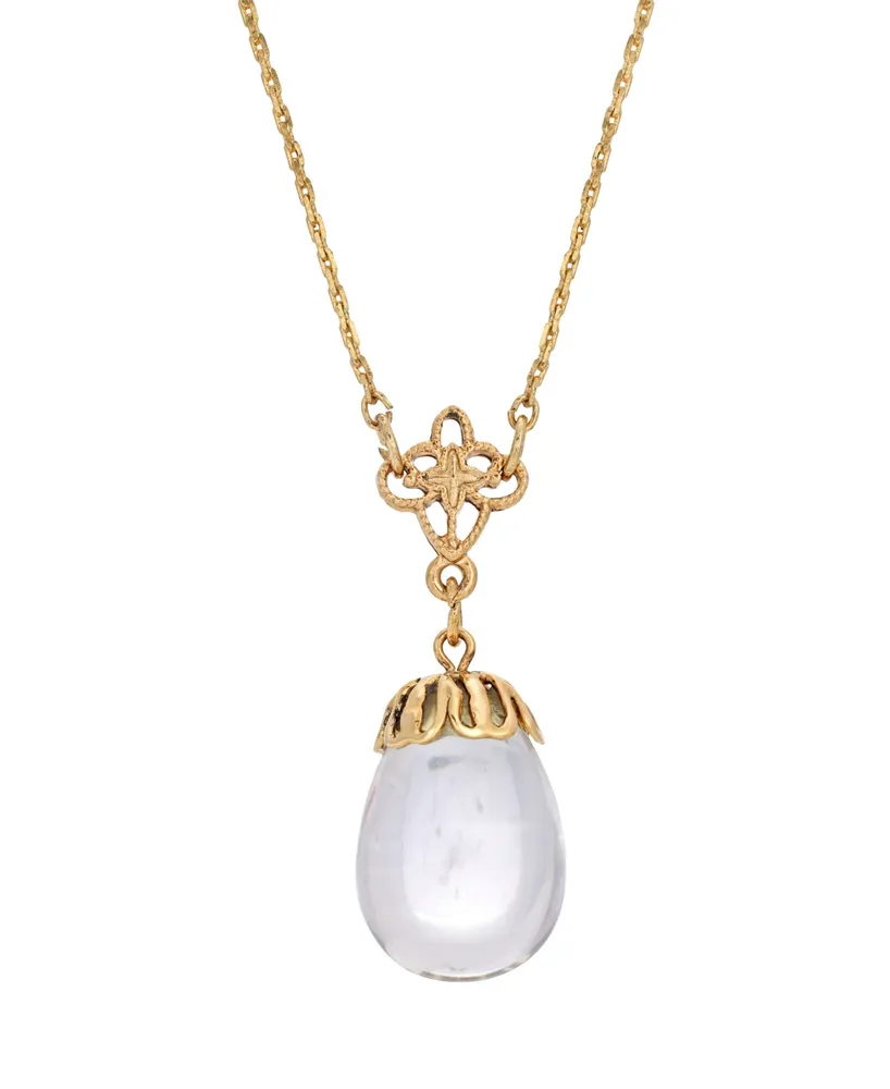 2028 Women's Clear Egg Drop Necklace