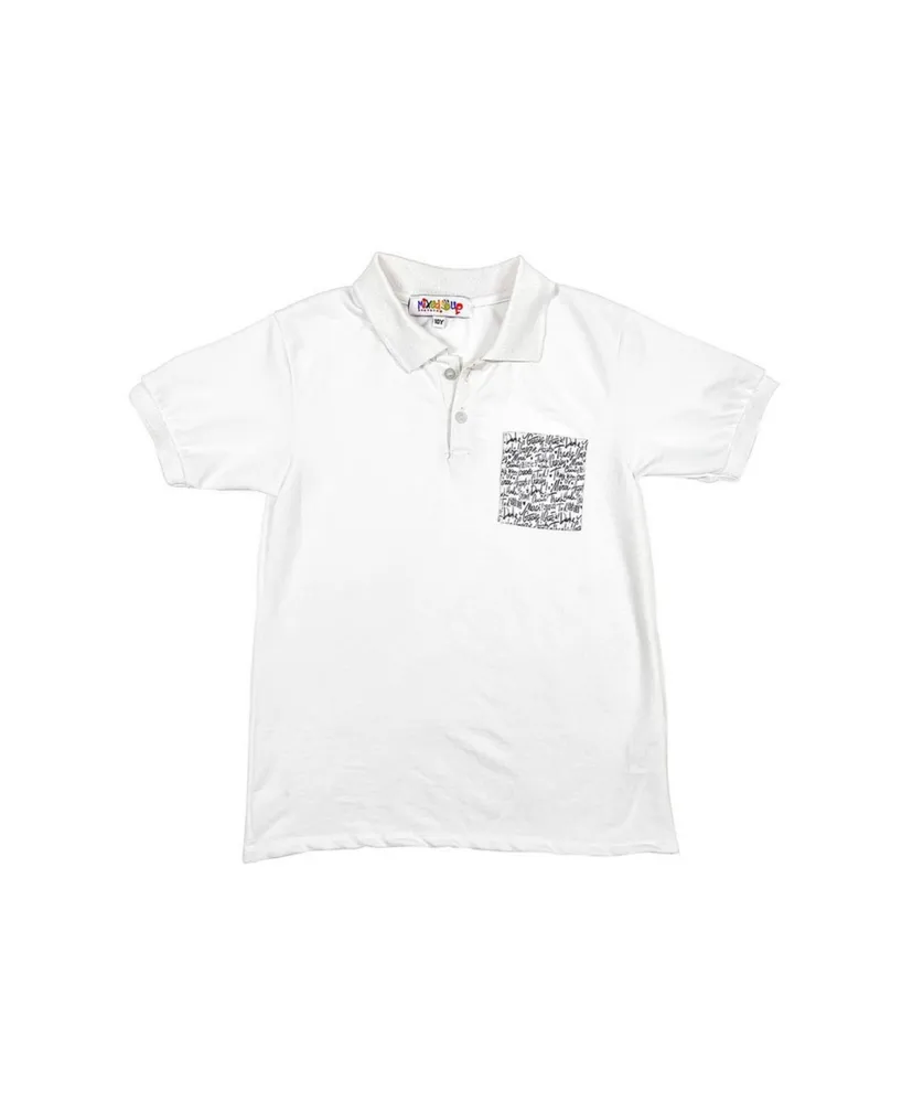 Mixed Up Clothing Big Boys Graphic Pocket Polo Shirt