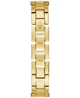 Guess Women's Crystal Beaded Gold-Tone Stainless Steel Bracelet Watch 30mm - Gold