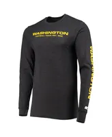 Men's Starter Heathered Charcoal Washington Football Team Halftime Long Sleeve T-shirt