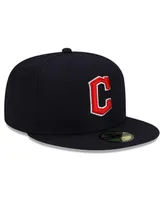 Men's New Era Navy Cleveland Guardians Road Authentic Collection On-Field 59FIFTY Fitted Hat