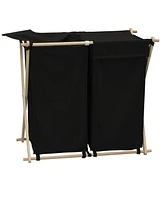 X-Frame Wood Laundry Hamper