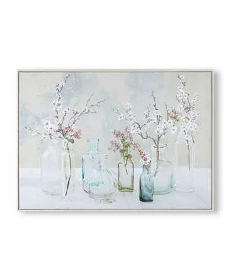 Apple Blossom Bottles Framed Canvas Wall Art