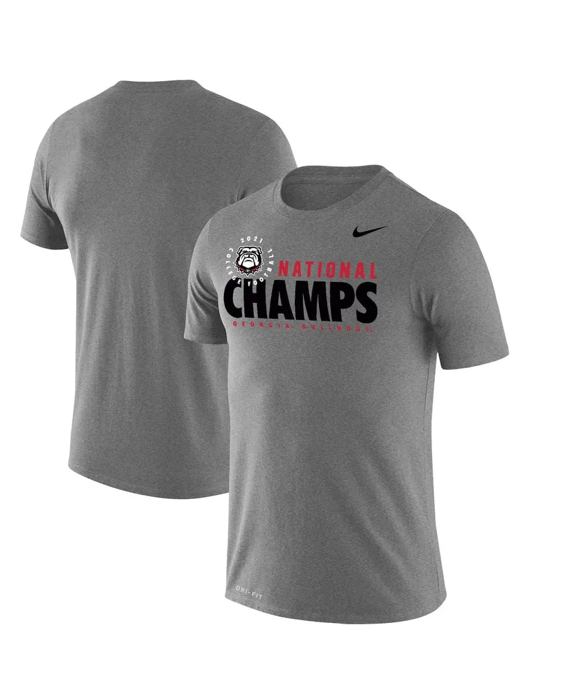 Men's Nike Heathered Gray Georgia Bulldogs College Football Playoff 2021 National Champions Stack Performance T-shirt