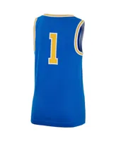 Big Boys Jordan 1 Blue Ucla Bruins Team Replica Basketball Jersey