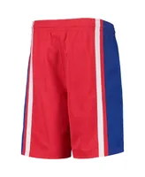 Big Boys Mitchell & Ness Red Philadelphia 76Ers 1996 Hardwood Classics 75th Anniversary Swingman Shorts