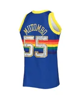 Men's Mitchell & Ness Dikembe Mutombo Royal Denver Nuggets 1991-92 Hardwood Classics 75th Anniversary Diamond Swingman Jersey