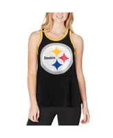 Women's G-iii 4Her by Carl Banks Black Pittsburgh Steelers Tater Tank Top