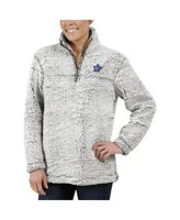 Women's G-Iii 4Her By Carl Banks Gray Toronto Maple Leafs Sherpa Quarter-Zip Pullover Jacket