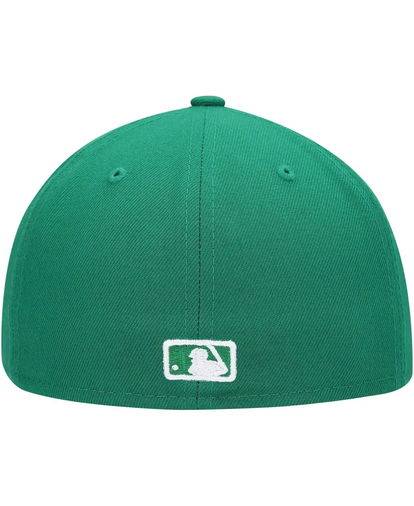 Men's New Era Green Los Angeles Dodgers Logo White 59FIFTY Fitted Hat