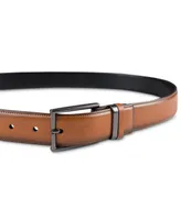 Alfani Men's Burnished Edge and Metal Loop Dress Belt, Created for Macy's