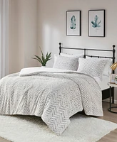 Madison Park Adelyn Faux Fur 3-Pc. Duvet Cover Set