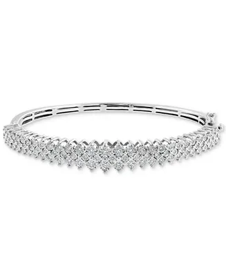 Effy Diamond Multirow Bangle Bracelet (1 ct. t.w.) 14K White Gold (Also available Two Tone Gold)