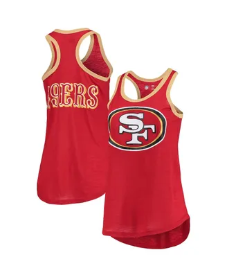 Women's Scarlet San Francisco 49ers Tater Burnout Tank Top