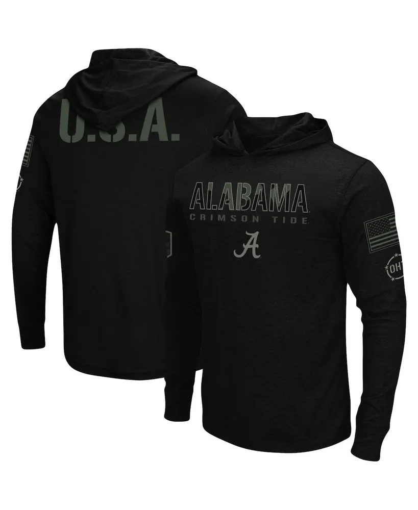 Men's Black Alabama Crimson Tide Oht Military-Inspired Appreciation Hoodie Long Sleeve T-shirt