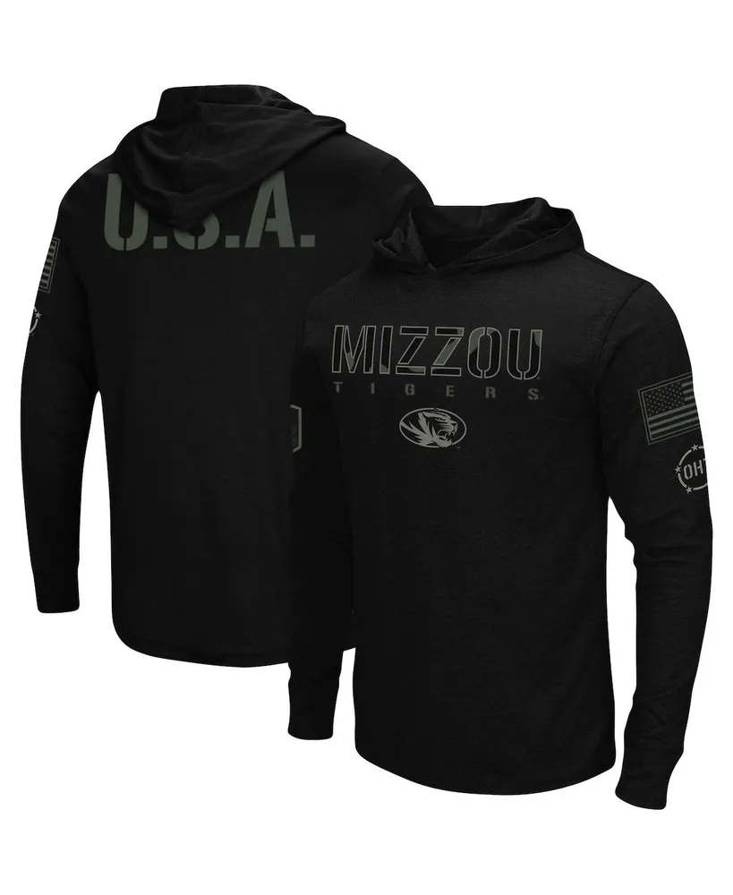 Men's Black Missouri Tigers Oht Military-Inspired Appreciation Hoodie Long Sleeve T-shirt