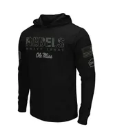 Men's Black Ole Miss Rebels Oht Military-Inspired Appreciation Hoodie Long Sleeve T-shirt