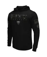 Men's Black Pitt Panthers Oht Military-Inspired Appreciation Hoodie Long Sleeve T-shirt
