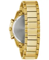 Bulova Men's Chronograph Diamond (1/20 ct. t.w.) Gold-Tone Stainless Steel Bracelet Watch 44mm - Gold