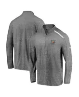 Men's Fanatics Heathered Gray Vegas Golden Knights Special Edition Quarter-Zip Jacket