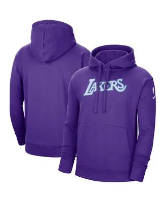 Men's Nike Purple Los Angeles Lakers 2021/22 City Edition Essential Logo Pullover Hoodie