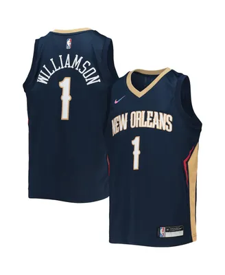 Big Boys Nike Zion Williamson Navy New Orleans Pelicans 2021/22 Diamond Swingman Jersey - Icon Edition