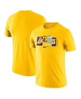 Men's Nike Gold Los Angeles Lakers 2021/22 City Edition Essential Wordmark Collage T-shirt