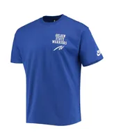 Men's Nike Royal Gold State Warriors 2021/22 Classic Edition Origins Courtside T-shirt