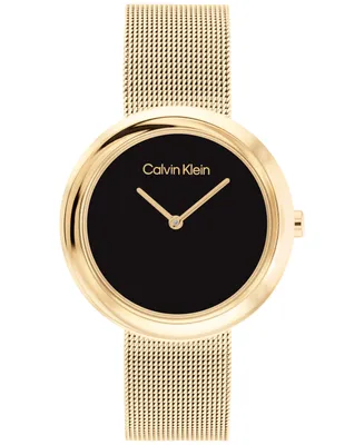 Calvin Klein Gold-Tone Mesh Bracelet Watch 34mm