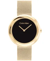 Calvin Klein Gold-Tone Mesh Bracelet Watch 34mm