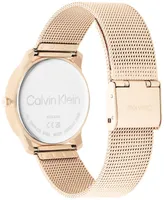 Calvin Klein Carnation Gold-Tone Mesh Bracelet Watch 35mm