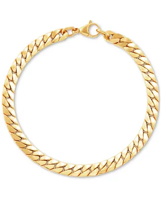Men's Cuban Link Chain Bracelet in 10k Gold