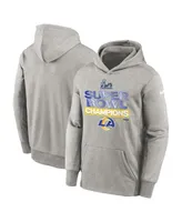 Big Boys Nike Heather Gray Los Angeles Rams Super Bowl Lvi Champions Locker Room Trophy Collection Pullover Hoodie