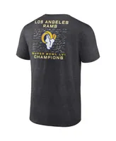 Men's Fanatics Charcoal Los Angeles Rams Super Bowl Lvi Champions Big Tall Signature Route T-shirt