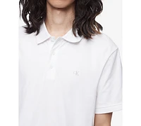 Calvin Klein Men's Regular-Fit Smooth Cotton Monogram Logo Polo Shirt