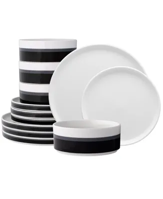 Noritake ColorStax Stripe 12 Piece Dinnerware Set