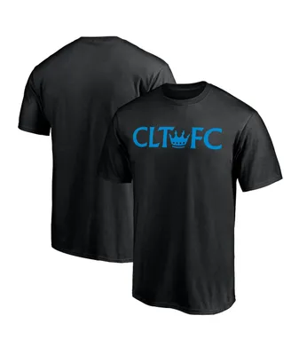 Men's Fanatics Black Charlotte Fc Secondary Logo T-shirt