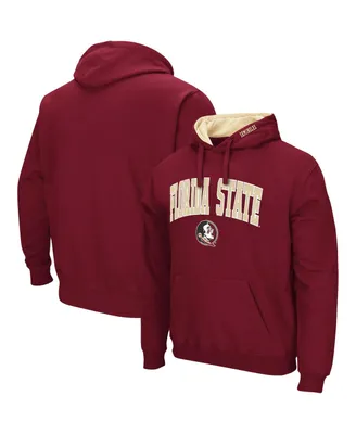 Men's Colosseum Garnet Florida State Seminoles Arch and Logo 3.0 Pullover Hoodie