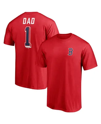 Men's Fanatics Red Boston Red Sox Number One Dad Team T-shirt