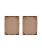 Madison Park Silver Glimmer Hand Brush Embellished Canvas Set, 2 Piece