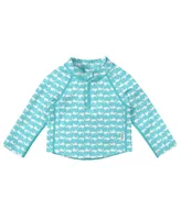 green sprouts Toddler Boys Long Sleeve Zip Rashgaurd Shirt