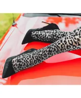 MeMoi Women's Leopard Print Pattern Shimmer Sheer Tights