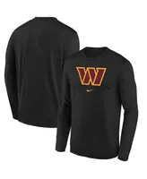 Big Boys Nike Black Washington Commanders Team Logo Long Sleeve T-shirt