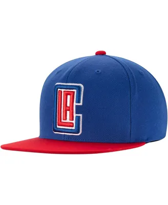 Men's Mitchell & Ness Royal, Red La Clippers Two-Tone Wool Snapback Hat
