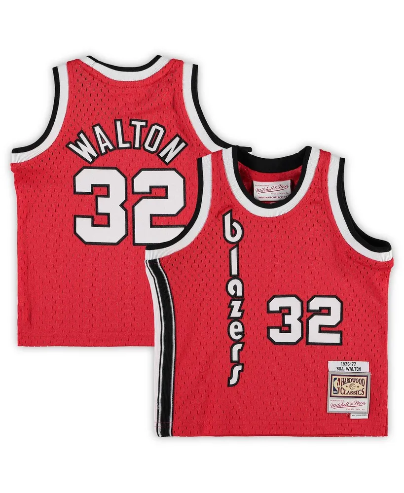 Boys and Girls Infant Mitchell & Ness Bill Walton Red Portland Trail Blazers 1976/77 Hardwood Classics Retired Player Jersey