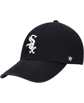 Big Boys '47 Brand Black Chicago White Sox Team Logo Clean Up Adjustable Hat