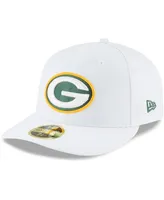 Men's New Era White Green Bay Packers Omaha Low Profile 59Fifty Fitted Hat